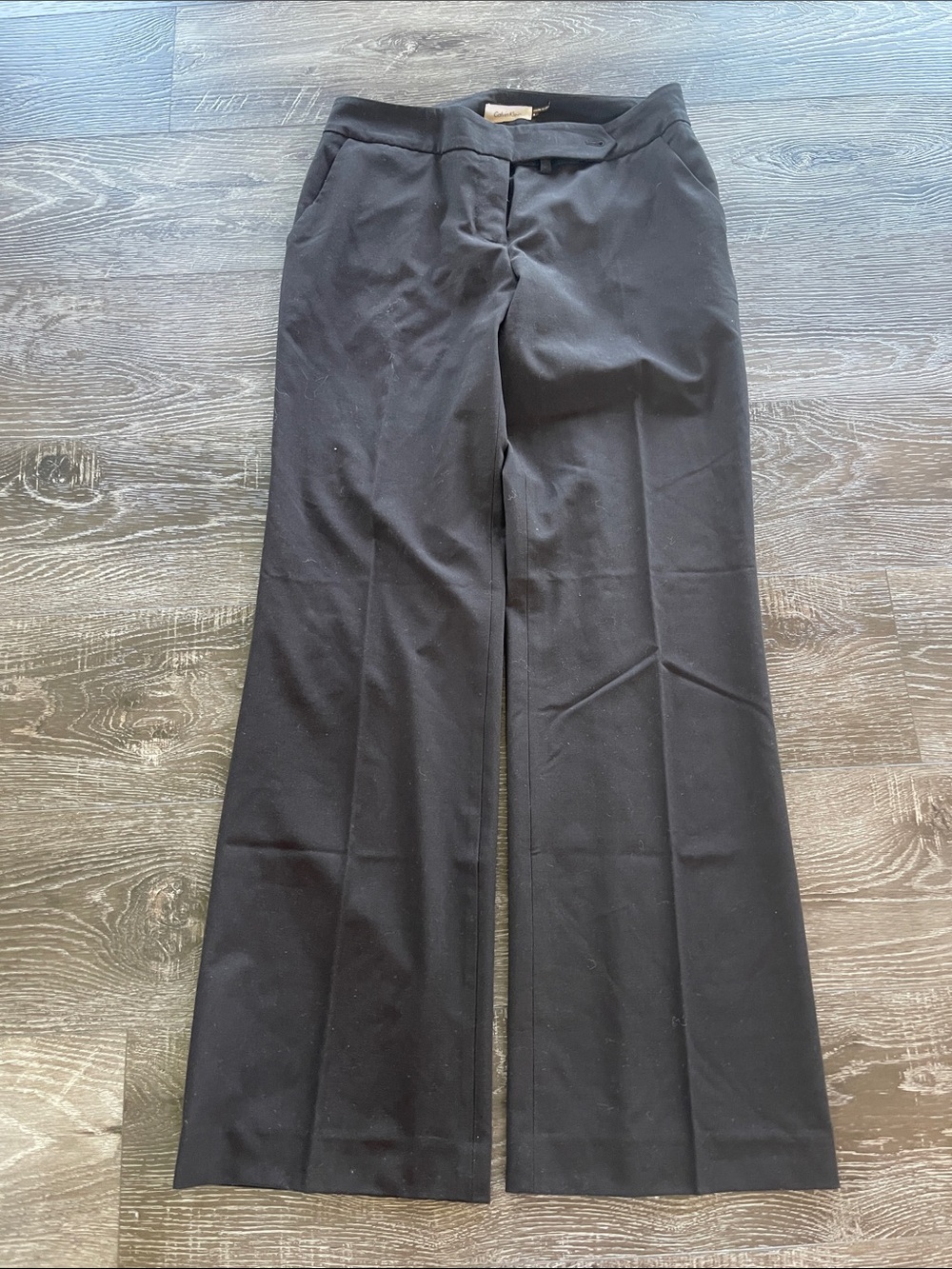 Calvin Klein Black Straight-Leg Dress Pants